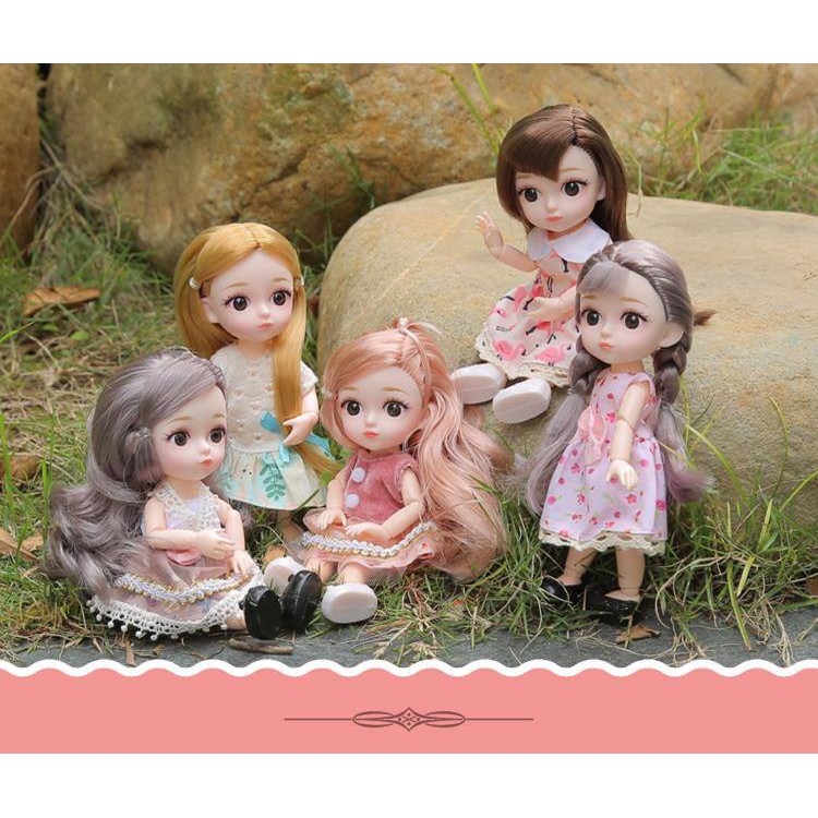ตุ๊กตาผู้หญิงไซส์มินิ 16 เซน ตุ๊กตาข้อต่อ งอได้ BJD 16cm