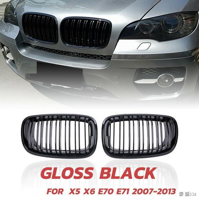 2 x Chrome Car Front Kidney Grille Grill Fit for BMW E70 X5 E71 X6 2008-2013