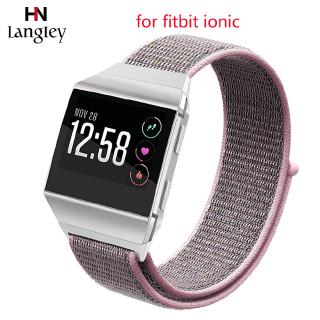 สายนาฬิกาข้อมือไนล่อน ระบายอากาศ สําหรับ Fitbit Ionic Straps Loopback