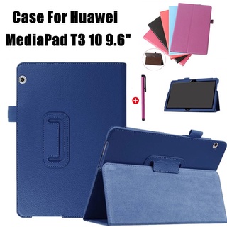 ฝาครอบป้องกัน  Huawei MediaPad T3 10 case 9.6"AGS-L09 W09 Smart Tablet cover Flip Stand Case