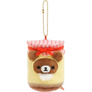 พวงกุญแจตุ๊กตา Rilakkuma Retro Sweets Series (Limited) แบบ Chairoikoguma Pudding ขนาด 9.5 x 8 x 9 ซม.