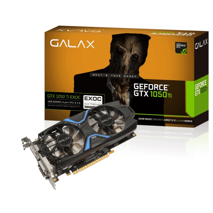 การ์ดจอ GALAX Exoc GTX 1050Ti 4GB มือสอง (มีกล่อง)