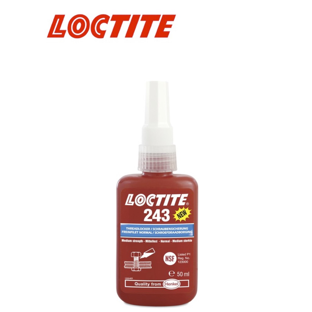 Loctite 243 น้ำยาล็อคเกลียวล็อคไทท์ 243 แรงยึดปานกลาง ขนาด 50ML