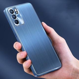 Oppo Reno 6 / Pro 5G Reno 5 / Pro เคสแข็ง กันกระแทก ด้านหลัง ลวดโลหะ วาดภาพ ป้องกันการตก บางเฉียบ เคลือบด้าน ป้องกันเต็มรูปแบบ เคส