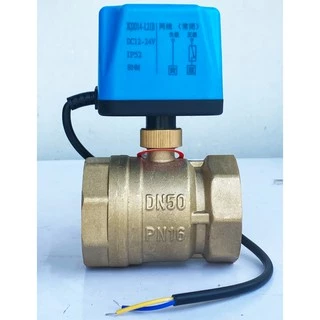 วาล์ว มอเตอร์วาล์ว บอลวาล์ว 2 สาย เปิดได้ไม่ต้องอาศัยแรงดันนำ้ ทองเหลือง Ball Valve ปกติปิด หยุดจ่ายไฟปิดเอง