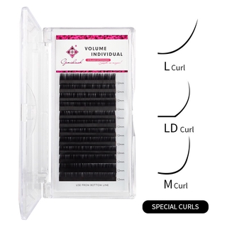 Genielash L/LD/M Curl ขนตาปลอม ขนมิงค์เทียม ทุกขนาด ขนตาต่อขนตา โค้งพิเศษ นุ่ม Cilios