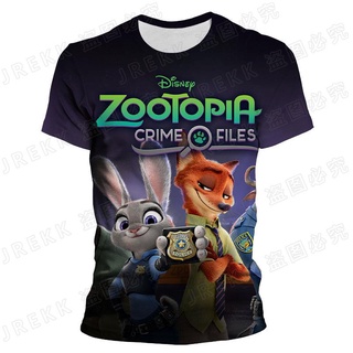 Zootopia Nick Judy Cartoon kids Girls Tshirt 3d Print Baby T- Shirt Casual Short Sleeve Tee Tops Summer Fashion Boy T-shirts Clothing