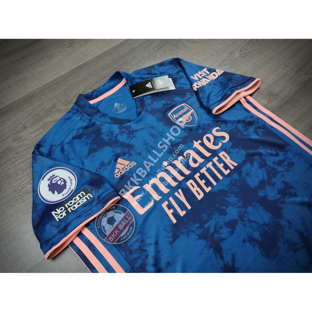 เสื้อฟุตบอล Arsenal Third อาเซน่อล เยือนสาม 2020/21 พร้อมอาร์มพรีเมียร์ ...