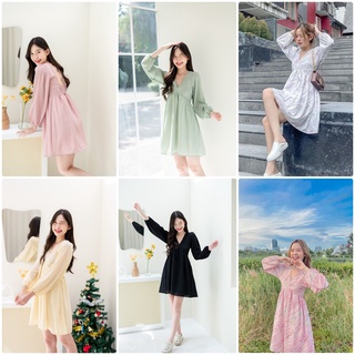 (ลด 100.- กดผ่านไลฟ์ 2ทุ่ม - เที่ยงคืน) Luna dress เดรสเว้าหลังหวานซ่อนเปรี้ยว