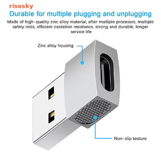 [risesky] อะแดปเตอร์แปลง Type-C เป็น USB3.1 ตัวเมีย USB2.0 เป็น USB-C สําหรับโทรศัพท์มือถือ