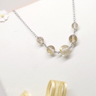 JEWELLYN Golden Rutilated Quartz Necklace สร้อยหินไหมทอง