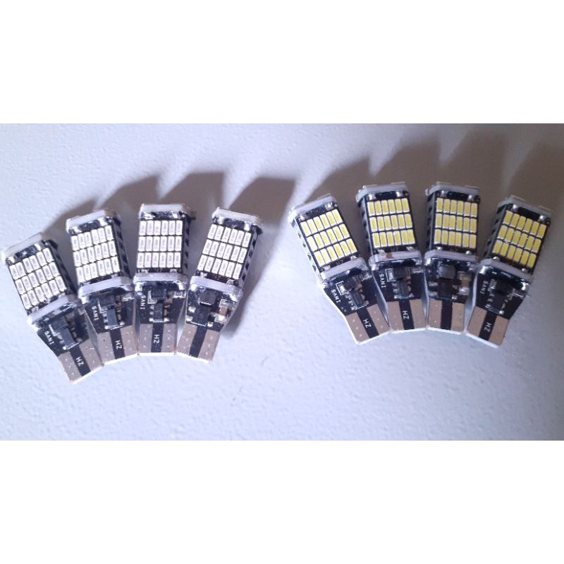 หลอดไฟ LED T15 45 SMD ไฟถอย ไฟเลี้ยว Isuzu d-max Mitsubishi Triton 45SMD สีขาว สีแดง