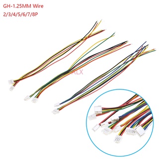 Micro Jst Gh 1.25 2/3/4/5/6/7/8 Pin Male ปลั๊กเชื่อมต่อสายเคเบิ้ล 150มม.Single Connector 28AWG 1.25มม.2P/3P 10ชิ้น