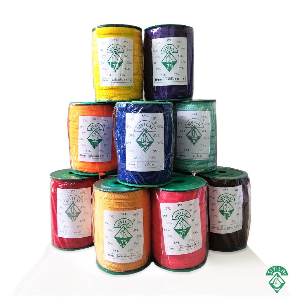 เทปก้างปลา SVL  เทปผ้า 10 มิล 1 ม้วน มีความยาว 100 หลา สีๆ เชือกร้อยขอบเอว เชือกร้อยหมอนข้าง