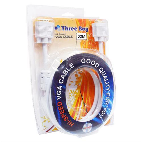Cable VGA (RGB 3+6) M/M (30M) Gold Cable ThreeBoy
