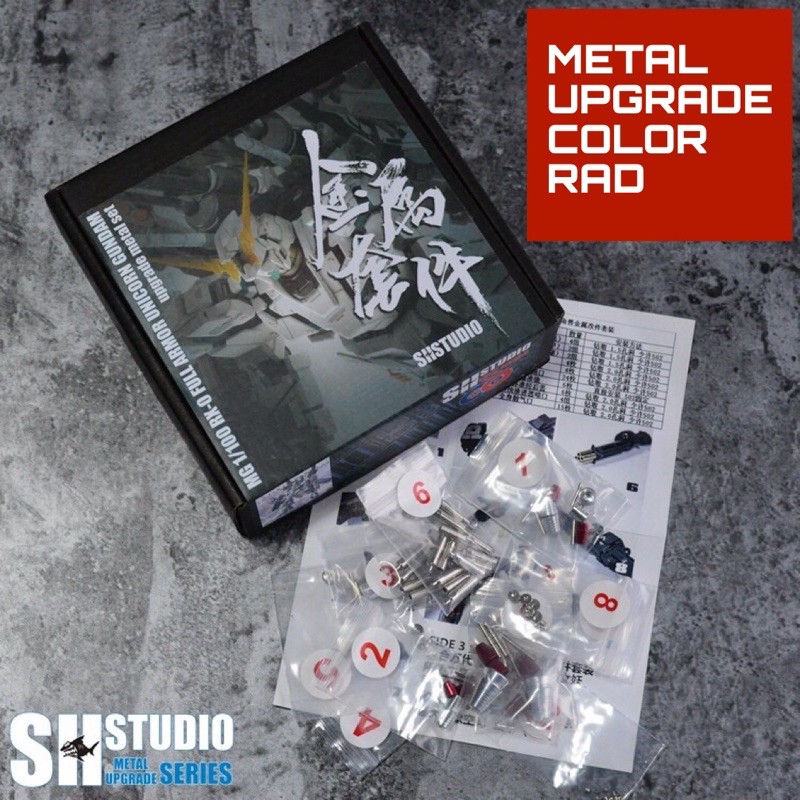 ชุดแต่งโลหะ SH STUDIO MG 1/100  UNICRON GUNDAM สีแดง