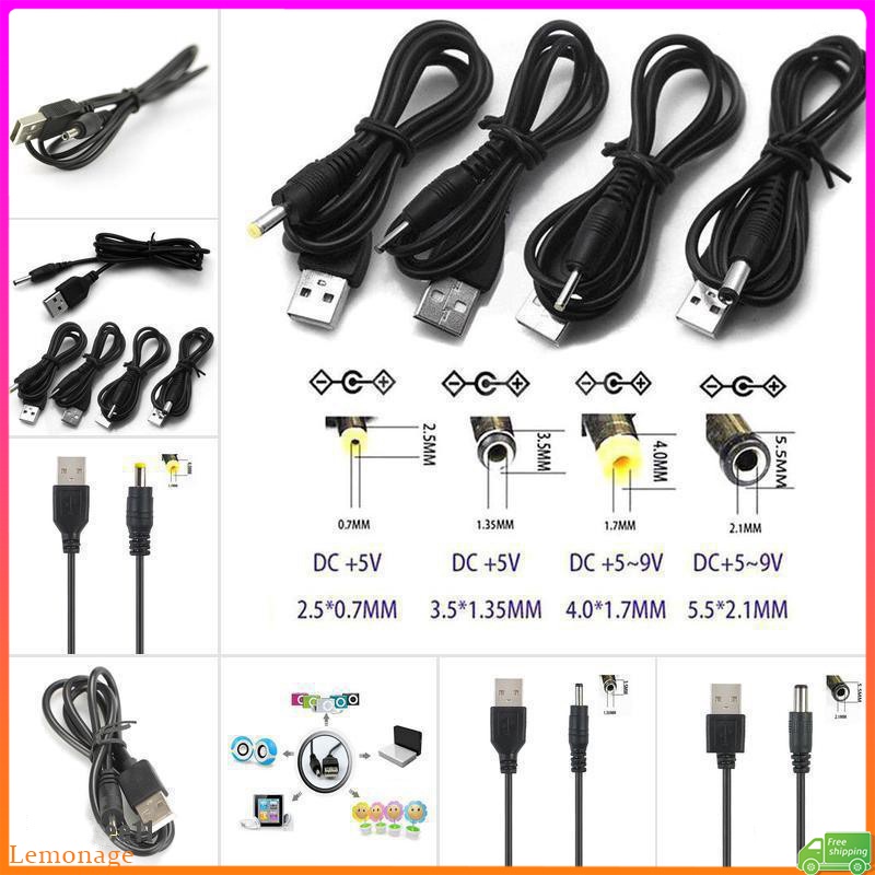 【พร้อมส่ง】สายชาร์จพาวเวอร์ซัพพลาย Usb เป็น DC DC DC 5.5x2.1 DC 5.5x2.5 DC 3.5x1.35 DC 4.0x1.7 DC 2.5