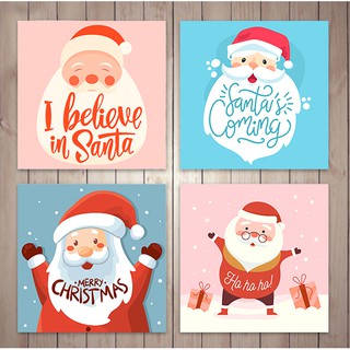 (พร้อมส่ง มี 4 แบบให้เลือก) การ์ดอวยพรวันคริสมาตร์ และปีใหม่   (Christmas and New Year) + ซอง