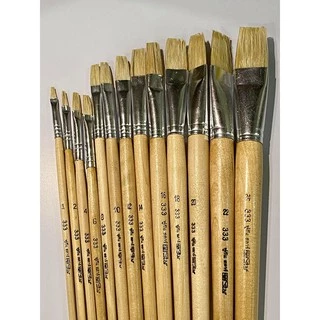 พู่กันทาสี ภู่กันทาสี พู่กันแบน พู่กันจีน Paintbrush พู่กัน เบอร์ 1-24