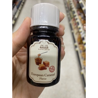 วัตถุแต่งกลิ่นรสเลียนธรรมชาติ กลิ่น คาราเมล ตรา เฟลเวอร์ ไลบรารี 30 ml. European Caramel Flavor ( Flavor Library Brand )