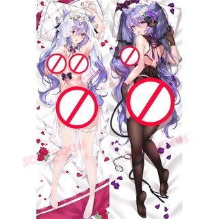 Keqing Genshin Impact Dakimakura ปลอกหมอน แบบนิ่ม ลายอนิเมะญี่ปุ่น Otaku ขนาด 50x150 ซม. สําหรับโซฟา เตียง DK2689