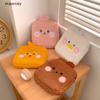 maurcey Cute Plush Sanitary Pad Storage Bag Portable Makeup Lipstick Key Earphone Pouch MC