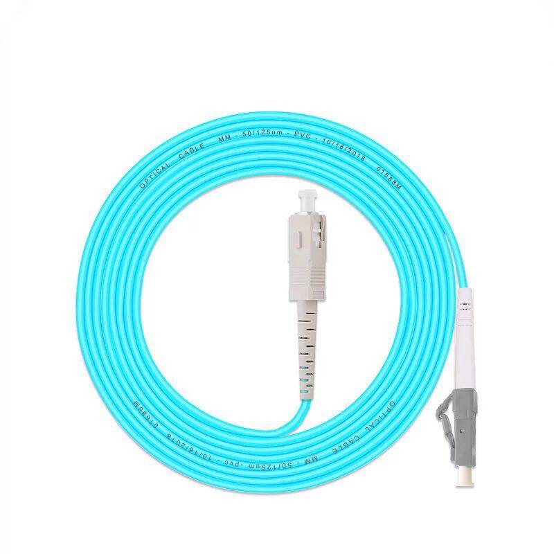 5PCS/lot SC/UPC -LC/UPC OM3 Fiber Optic Jumper Cable Single Mode Extension Patch Cord 1m, 2m, 3m, 5m