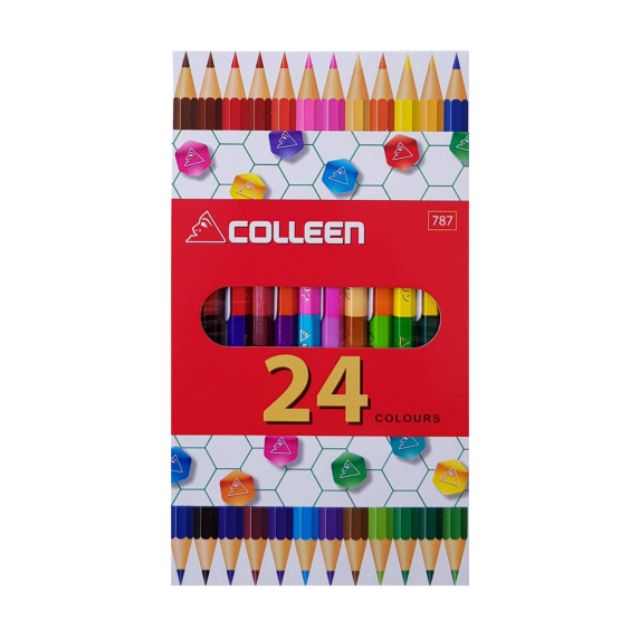 สีไม้คอลลีน Colleen 12แท่ง24สี#787(แท่งเหลี่ยม)