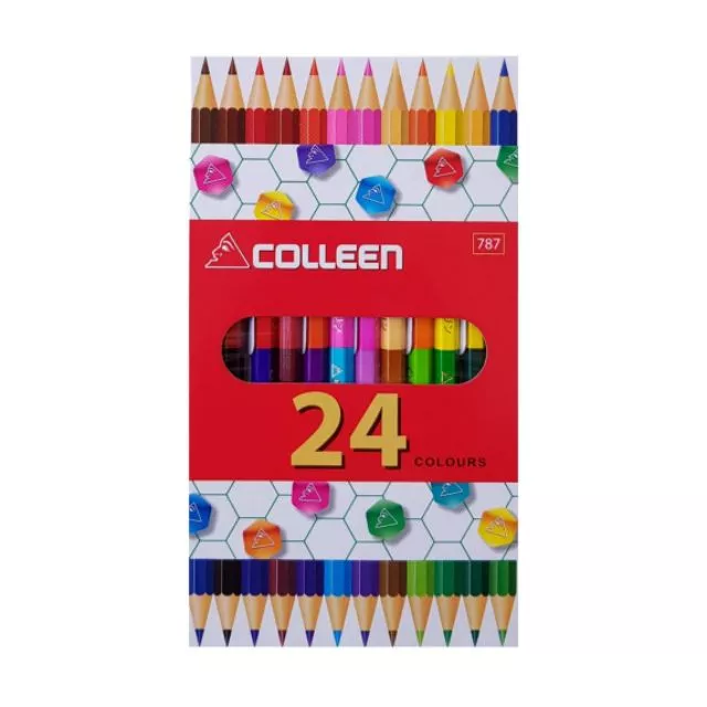 สีไม้คอลลีน Colleen 12แท่ง24สี#787(แท่งเหลี่ยม)