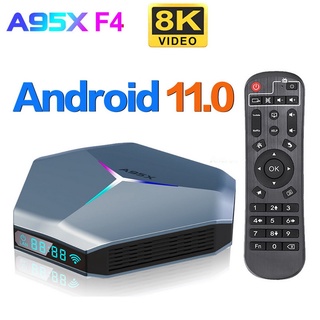 ชุดกล่องรับสัญญาณเครือข่าย A95X F4 Amlogic S905X4 Tvbox Android 11 4+64G Dual Wifi