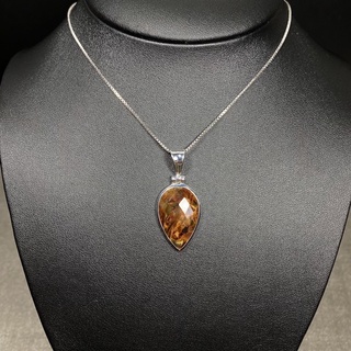 จี้หินเงินแท้ ปีเตอร์ไซต์ (Pietersite Pendant with 925 Silver)