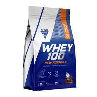 Trec Nutrition Whey100 Double Chocolate 700 g เวย์โปรตีน เวย์โปรตีนเพิ่มกล้ามเนื้อ ของแท้