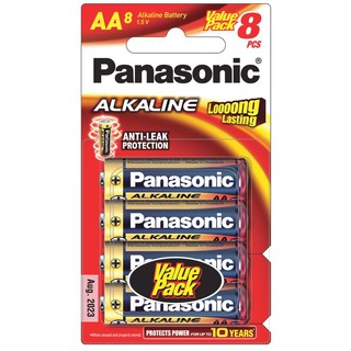 ถ่านอัลคาไลน์ LR6T/8B AA (แพ็ค 8 ก้อน) Panasonic