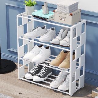 ชั้นวางรองเท้า4ชั้น ช Shoe Rack  พลาสติกแบบหนา โครงสร้างแข็งแรง ใส่ได้ชั้นละ 2-3 คู่ 80534