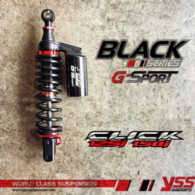 YSS โช๊ค รุ่น G-SPORT BLACK SERIES สำหรับ CLICK125I/150I