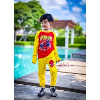 [ใส่โค้ด AINAAB30 เหลือ 160บาท] ชุดแขนยาว Spider man สุดเท่ห์ ผ้า Cotton