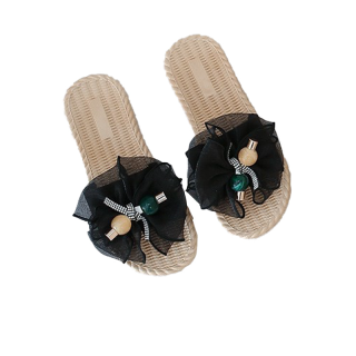 โปรโมชั่น : รองเท้าแฟชั่นผู้หญิง รองเท้าแตะแบบสวม ใส่สบายนุ่ม โบ้ว์น่ารัก 3สี SH024