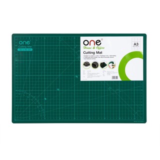 แผ่นยางรองตัด 30x45 ซม. A3 สีเขียว ONE GA-01A3/Cutting Mat 30x45 cm. A3 Green ONE GA-01A3