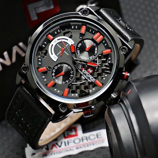 Naviforce รุ่น NF9068 Black &amp; Red Chronograph Quartz Watch For Men