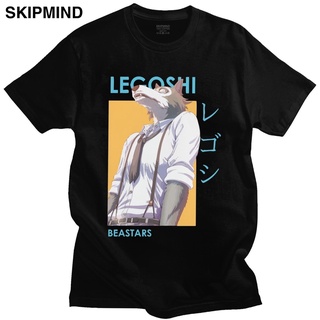 New Legoshi Beastars Wolf เสื้อยืดลําลองสําหรับสตรีผ้าฝ้ายแขนสั้นคอกลมลาย Anime Manga สไตล์ญี่ปุ่น discount