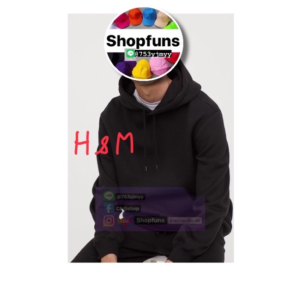 เสื้อฮู้ดh m สีพื้น รุ่นสวม เสื้อฮู้ดแบบสวม ส่งด่วนในไทย