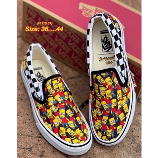 รองเท้า Vans Slip On Sepatu the Simpsons Unisex Import 🐮🌵🔔 สินค้าพร้อมกล่อง