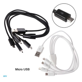 Win สายเคเบิ้ลชาร์จ Usb 2.0 Type A Male To 4 Micro Usb แบบพกพา
