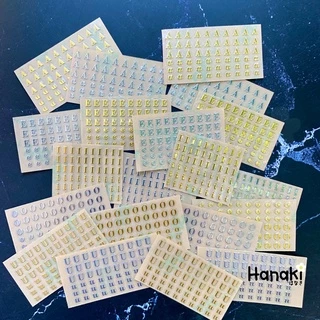 สติกเกอร์ตัวอักษรเฉพาะ A E I O U มีH M N P R S Tแยกค่ะ (Alphabet sticker,Metal Sticker)