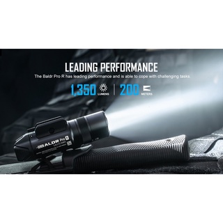 ไฟฉาย Baldr Pro R 1350LM เลเซอร์เขียว แบตเตอรี่ในตัว ชาร์จแบบแม่เหล็ก
