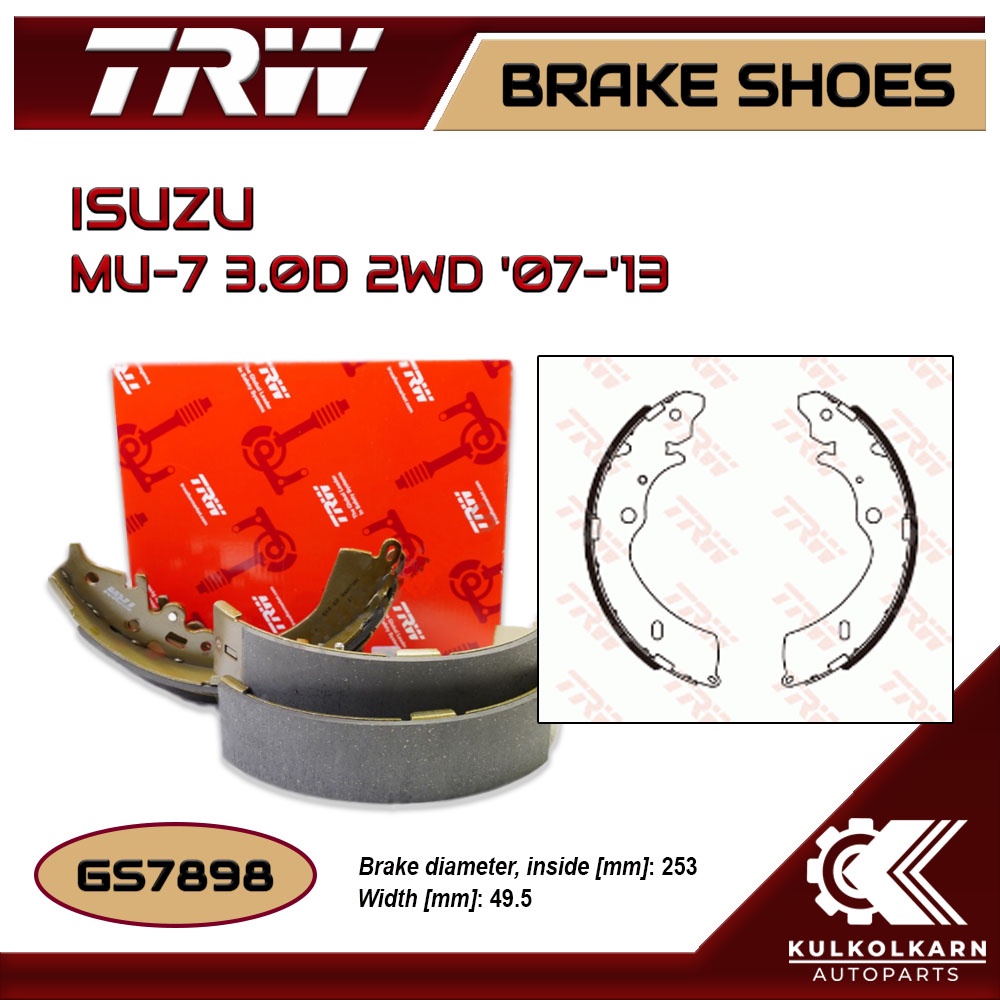 ก้ามเบรคหลัง TRW สำหรับ ISUZU MU-7 3.0D 2WD '07-'13 (GS7898)