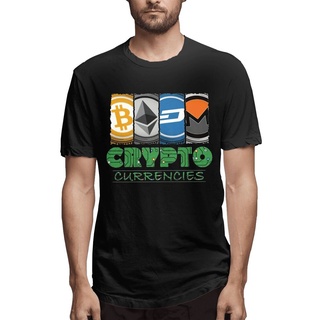 เสื้อยืดพิมพ์ลายแฟชั่น GILDAN พร้อมส่ง เสื้อยืดแขนสั้น ผ้าฝ้าย พิมพ์ลาย Crypto Market Ethereum Bitcoin Litecoin สําหรับผ