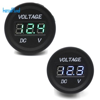 Car Motorcycle Waterproof LED Digital Display Voltmeter 12V-24V DC (Blue)