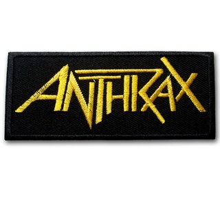 อาร์มติดเสื้อ ตัวรีดติดเสื้อผ้า หมวก อาร์ม ตัวรีด วงดนตรี เฮฟวี เมทัล ร็อค Anthrax Patch Embroidered Iron on