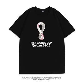 2022 FIFA World CUP Fans Memorial Shirt Couples Shirt Short Sleeve Round Neck Printed T-shirt Football Short Sleeve Sh